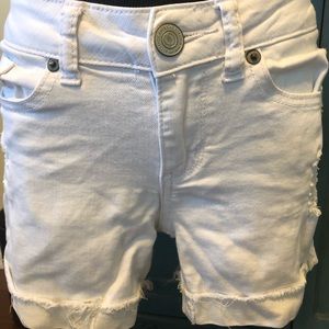 White jean shorts